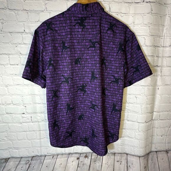 RSVLTS Black Panther Shirt Mens Medium Purple Wakanda Forever Kunuflex Marvel - Picture 6 of 8